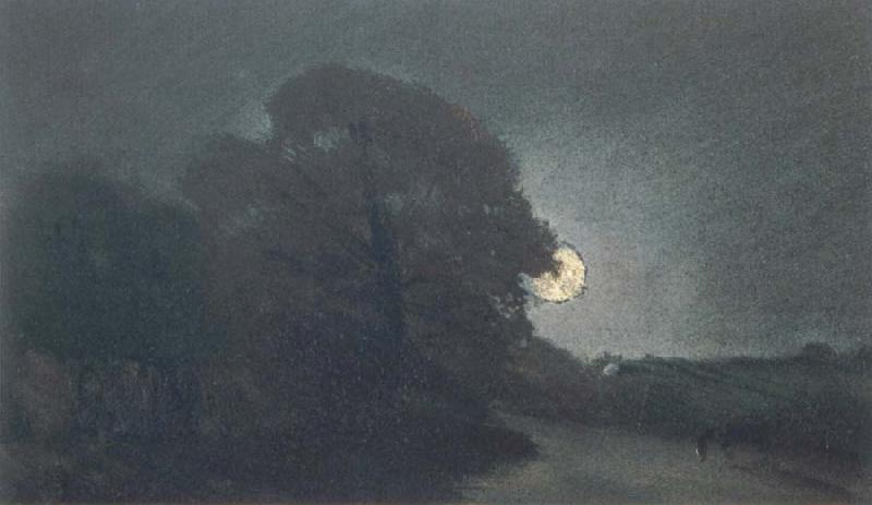 John Constable The edge of a heath by moonlight